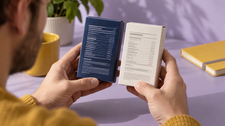 Comparing back labels rather than front-of-pack marketing