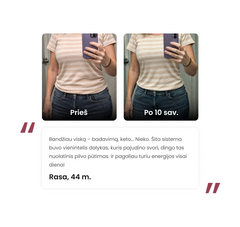 90 DIENŲ METABOLIZMO IR ŽARNYNO BALANSO SISTEMA