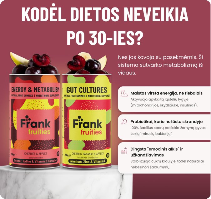 90 DIENŲ METABOLIZMO IR ŽARNYNO BALANSO SISTEMA